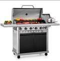 6-Burner Gas Grill with Side Burner for Parties