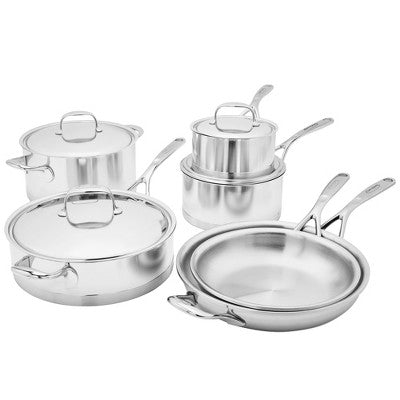 Premium 10-Piece Stainless Cookware Set for Daily Cooking
