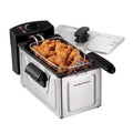 Stainless Electric Deep Fryer with Basket, 2.1qt