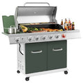 6-Burner Propane Gas Grill in Olive Green