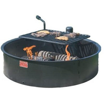 Steel Fire Pit Ring with Cooking Grate
