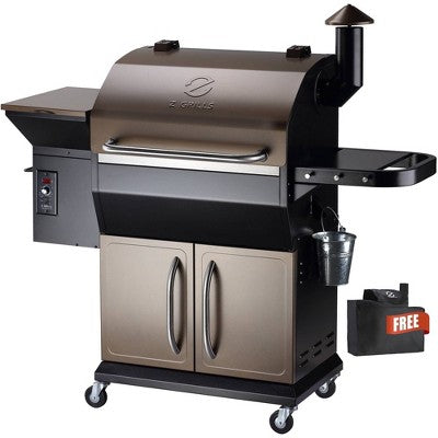 Digital-Control Pellet Smoker Grill with Protective Cover