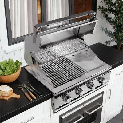 Built-In 4-Burner Grill Head for Outdoor Islands