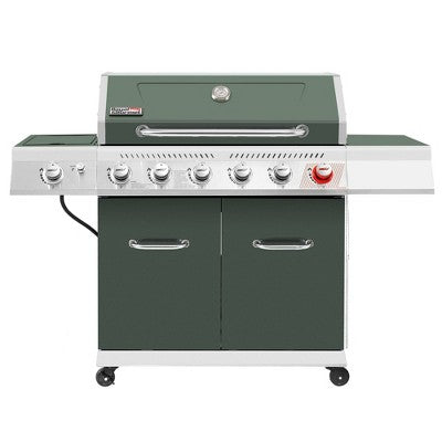 6-Burner Propane Gas Grill in Olive Green