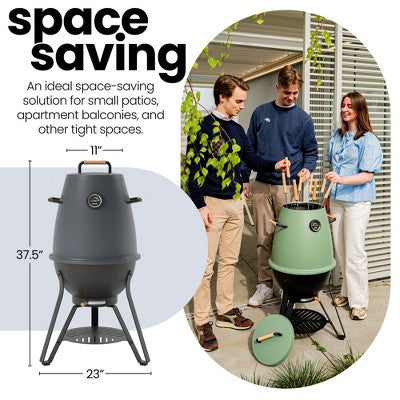 Vertical Charcoal Oven Grill for Rotisserie-Style Cooking