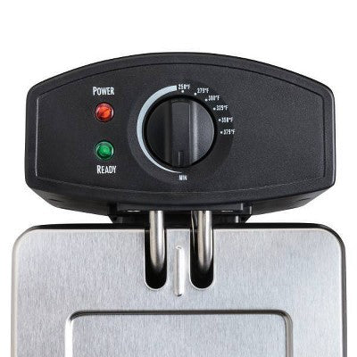 Stainless Electric Deep Fryer with Basket, 2.1qt