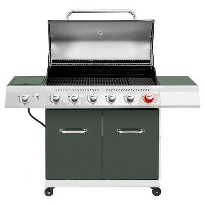 6-Burner Propane Gas Grill in Olive Green