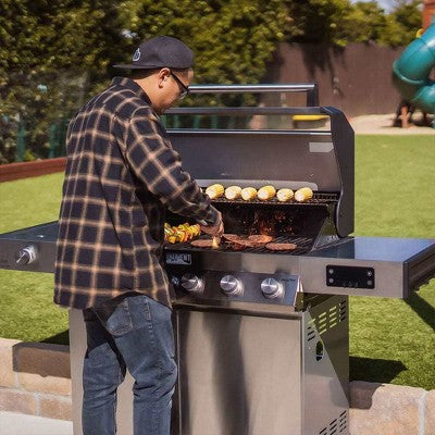 Smart 6-Burner Stainless Grill with Modern Controls
