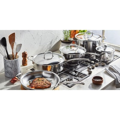 Premium 10-Piece Stainless Cookware Set for Daily Cooking